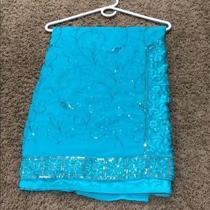 Turquoise color Saree